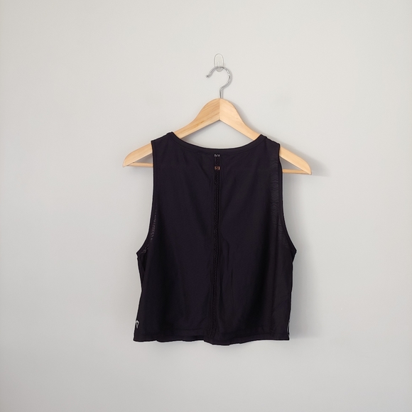 Lululemon Ivivva Hit the Heat Tank Top Cropped Black Size 14 Girls - Picture 6 of 15